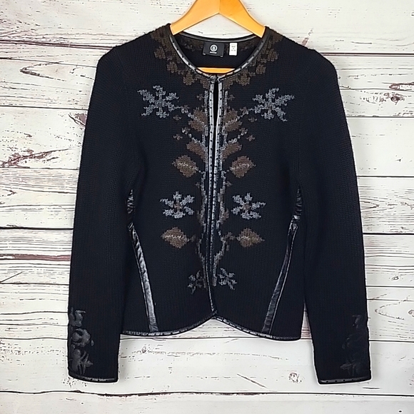 Bogner Wool & Leather Sweater - Picture 1 of 9